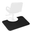 3′x 4.5′x 1/2" Beauty Salon Square Anti-fatigue Salon Mat (Square Outside And Round Inside) Black
