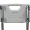 Medical Bathroom Safety Shower Tub Aluminium Alloy Bath Chair Seat Bench with Removable Back White YF