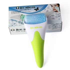 Ice Roller Body Face Facial Cold Gel Cooling Therapy Massager Skin Rejuvenation (Color: GREEN)